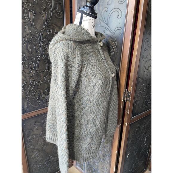 Elisabetta Collection Italy Olive Green Alpaca Wool Blend Cardigan Sweater M - Picture 5 of 7
